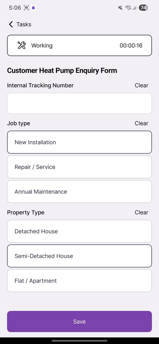 Button display mode preview on mobile